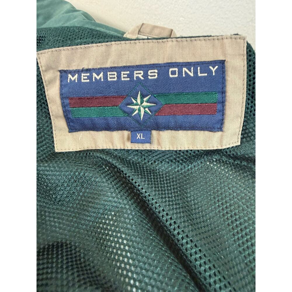 Vintage Members Only Windbreaker Jacket Mens XL Teal Colorblock 90s Grunge - Picture 7 of 10